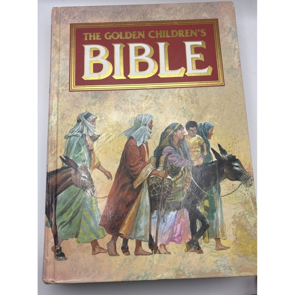 The Golden Children's Bible Colorful Pictures Hardcover 1993 Old & New Testament